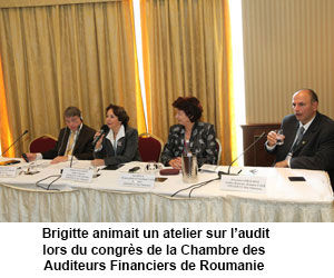 Brigitte animait un atelier sur l’audit lors du congrès de la CAFR en Roumanie